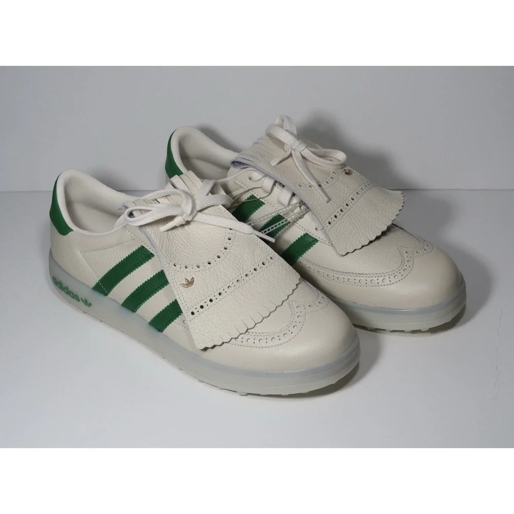 adidas Coursecup Men's Golf Shoes White/Green Leather Spiked US 11